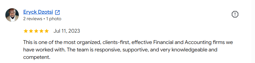 Google review for MaxScale Accounting