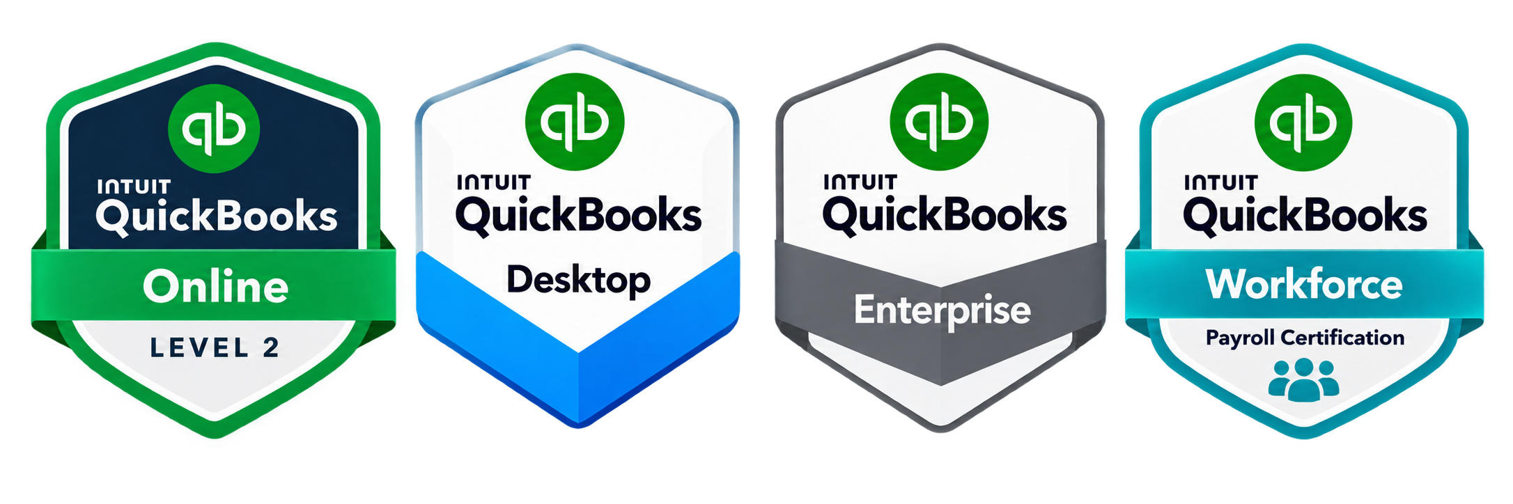 QuickBooks Online Level 2 Desktop Enterprise and Workforce Payroll certifications