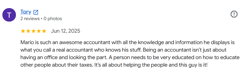 Google review for MaxScale Accounting